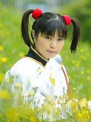 Lovely pigtailed gal