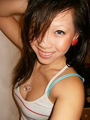 lush asian sweetheart posing topless with her friend